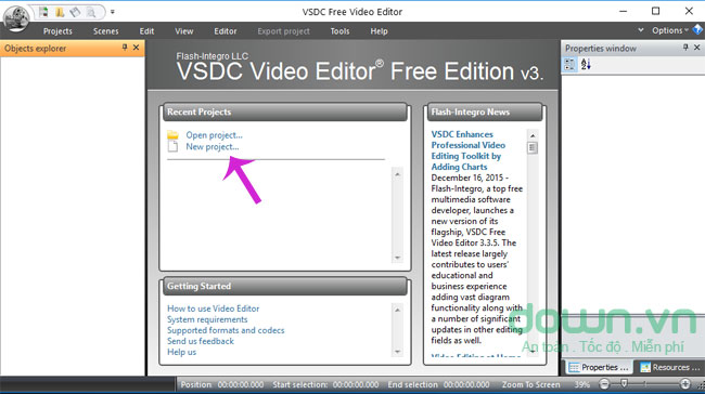 phần mềm VSDC Video Editor Pro