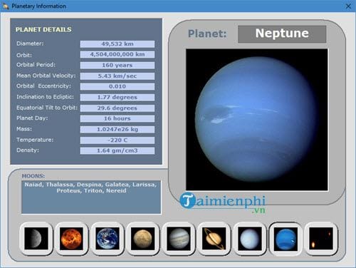 Tải phần mềm mô phỏng hệ mặt trời 13