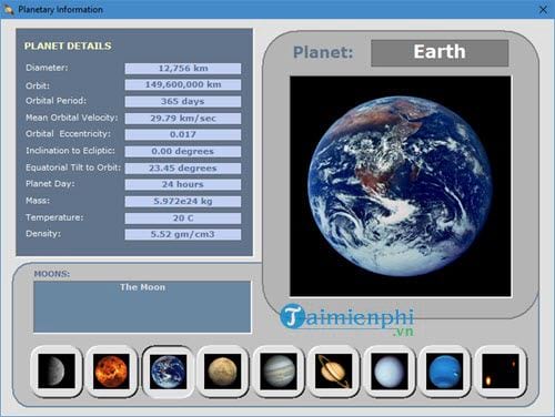 Tải phần mềm mô phỏng hệ mặt trời 11