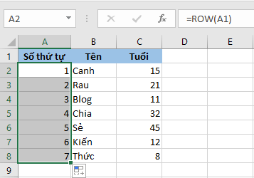 Hướng dẫn đánh số thứ tự tự động trong Excel hình 10