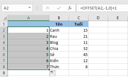 Hướng dẫn đánh số thứ tự tự động trong Excel hình 14