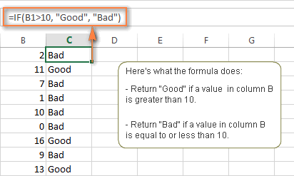 Hàm IF trong Excel - ví dụ về công thức