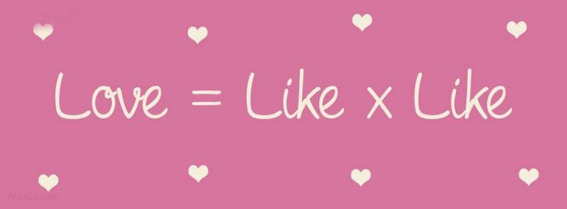 Ảnh Cover Facebook Đẹp Nhất - Ảnh Bìa Facebook.com Buồn Lãng Mạn: Ảnh bìa facebook tình yêu màu hồng lãng mạng: Love = like x like