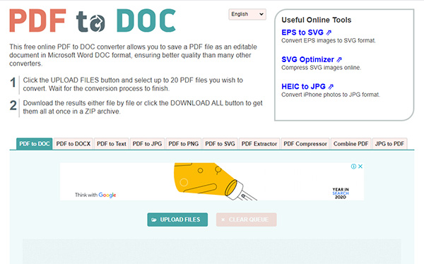 Phần mềm chuyển PDF sang Word PDF to DOC