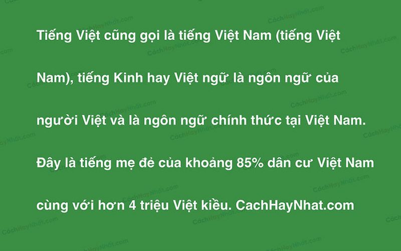 Đoạn văn bản mô tả font chữ Helvetica Việt hóa