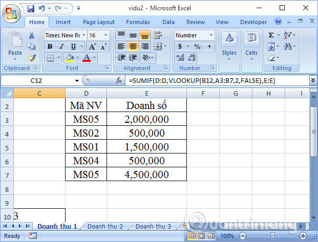 Bảng Excel