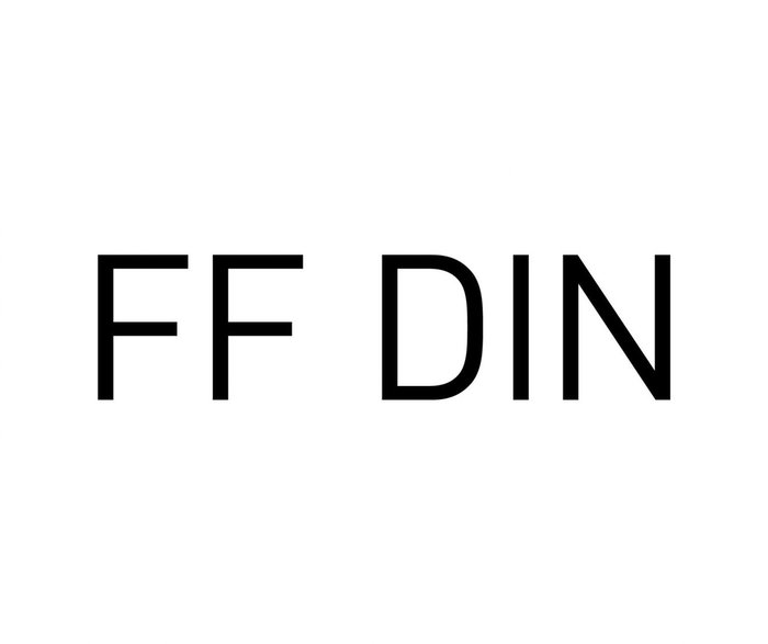 FF din font chữ thiết kế logo