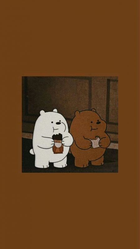 Hình nền điện thoại cute về 2 chú gấu