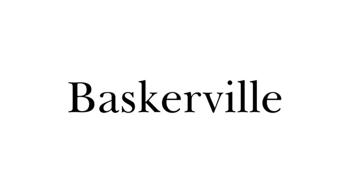 Baskerville font chữ thiết kế logo