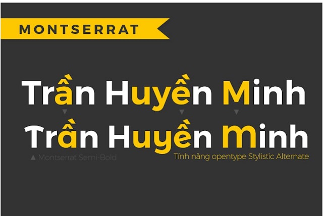 Bộ font chữ Montserrat chính là một Typeface Sans serif theo trường phái geometric điển hình
