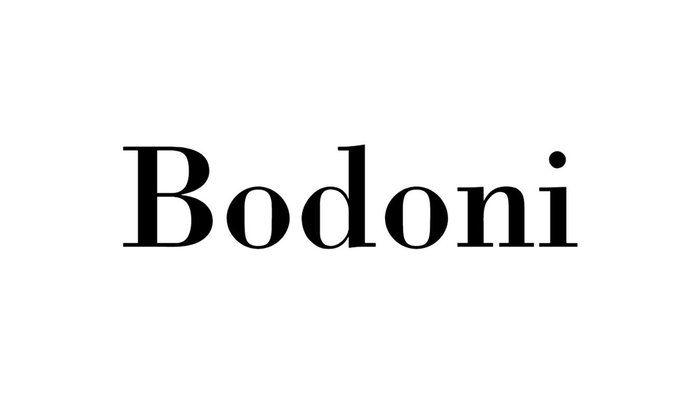 Bodoni font chữ làm logo