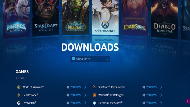 Truy cập trang tải game Warcraft 3: Reforged để tải game.