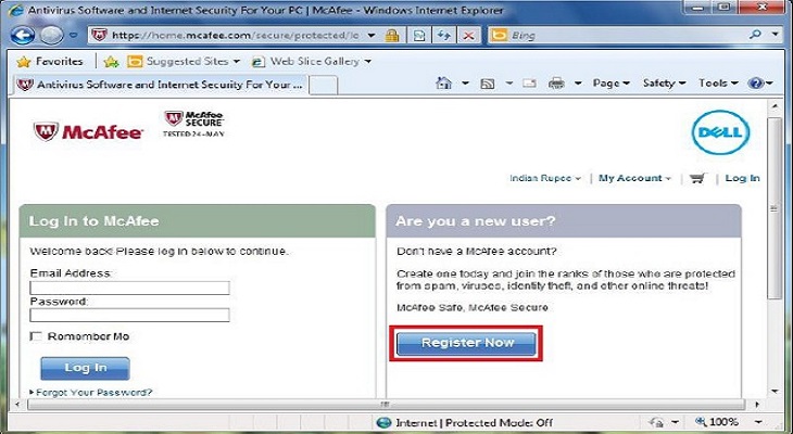 Hướng dẫn cài đặt phần mềm diệt virus McAfee - Đăng ký tài khoản