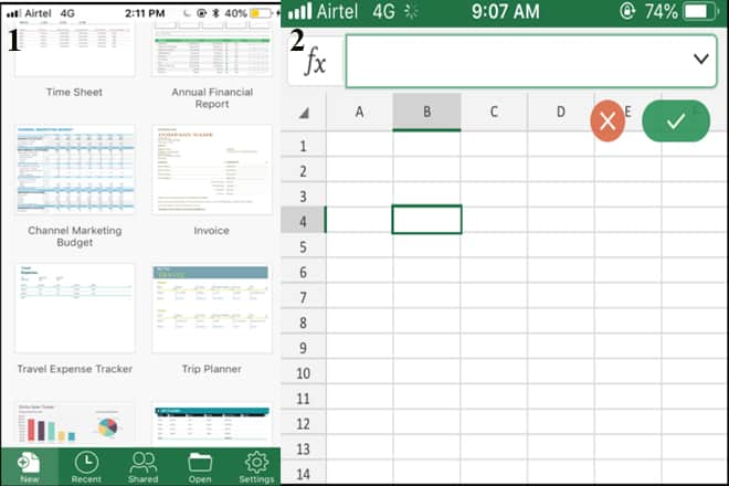 Hướng dẫn sử dụng Excel trên điện thoại tạo bảng