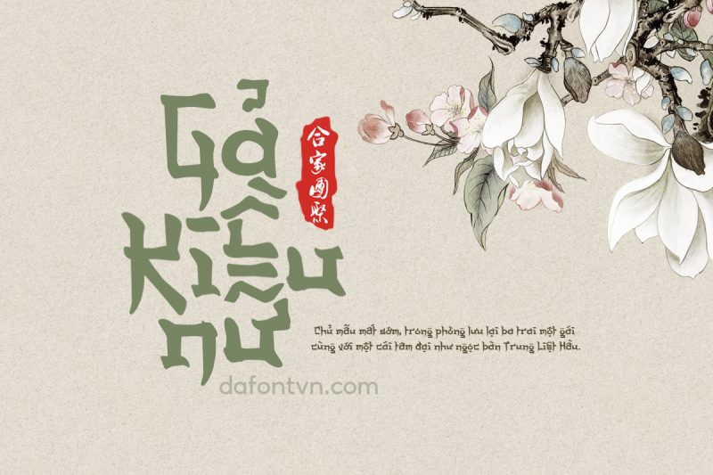 font chữ cổ trang việt hóa A Annyeong Haseyo