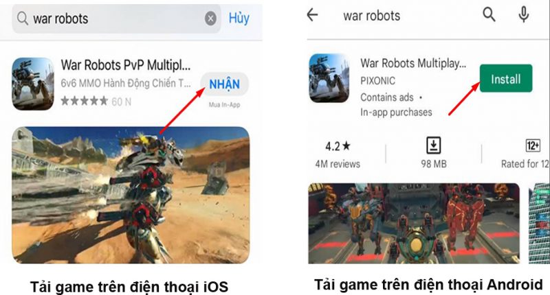 Tải game Robot chiến đấu trên Android và iOS