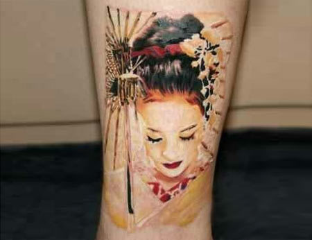 Geisha Wrist Tattoo