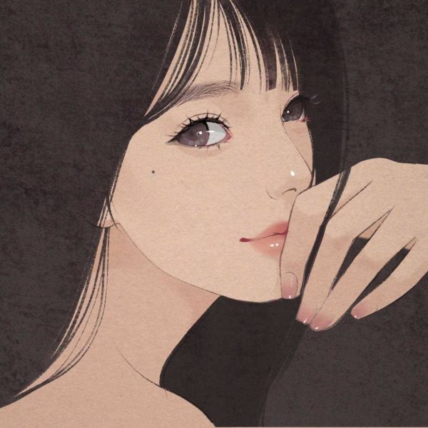 avatar cho con gái đẹp- hình vẽ chân dung góc nghiêng