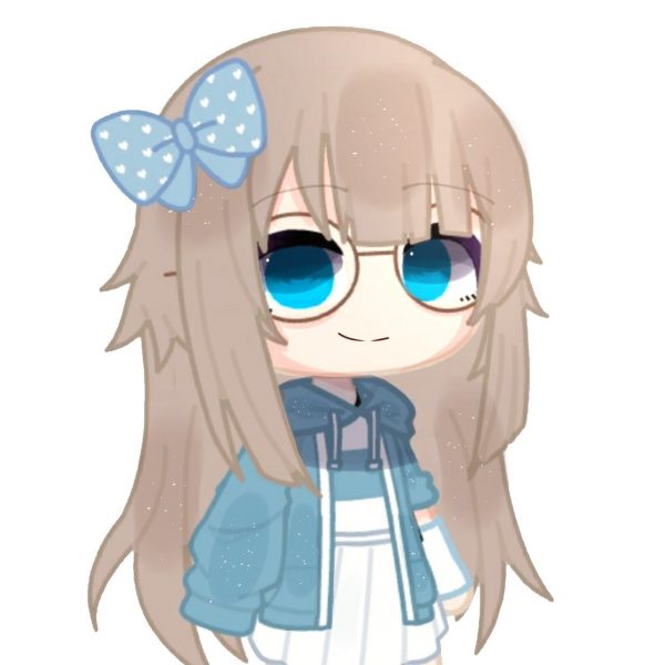 avatar đẹp cho con gái chibi tóc dài đeo kính