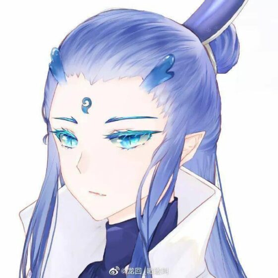 hình ảnh avatar anime nam tóc xanh