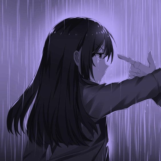 hình ảnh đại diện avt anime nữ buồn khóc