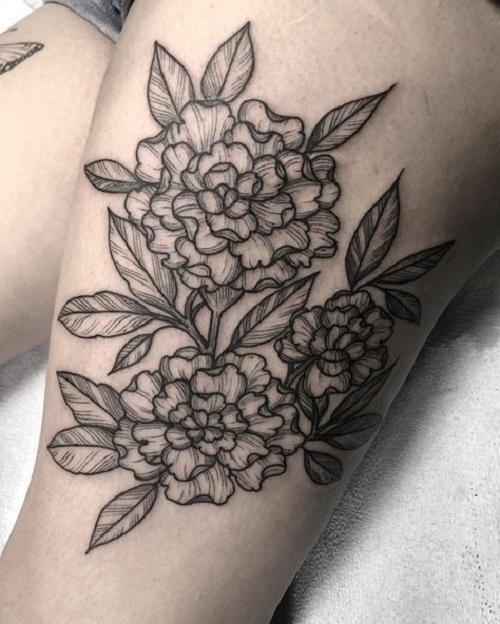 hình tattoo hoa cúc