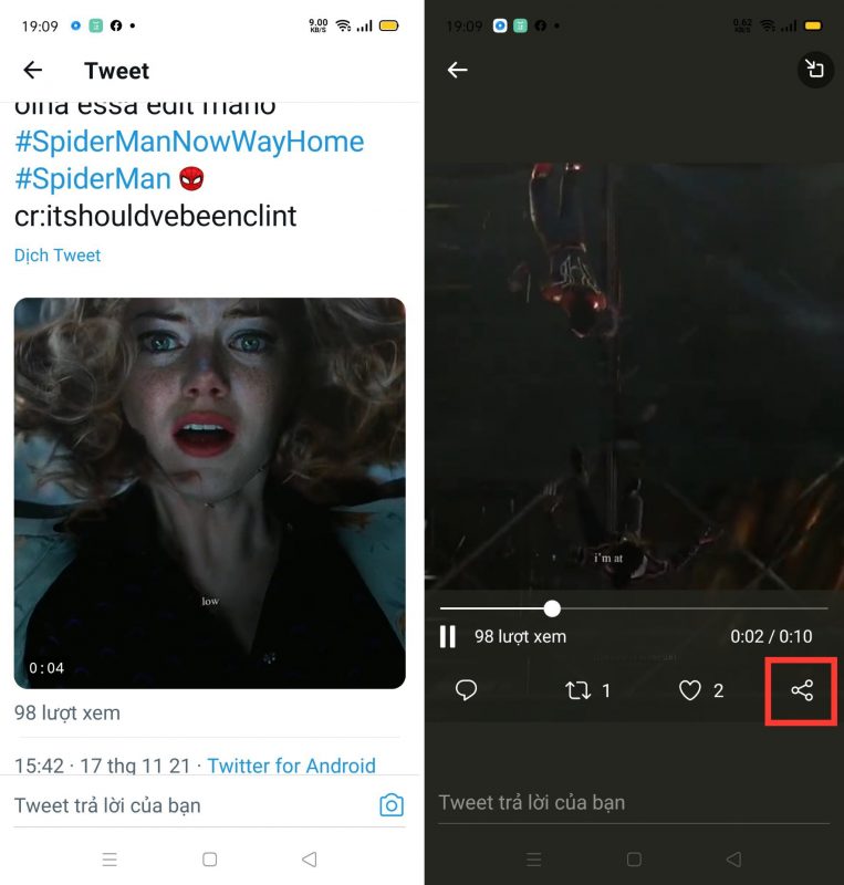 tải video twitter android