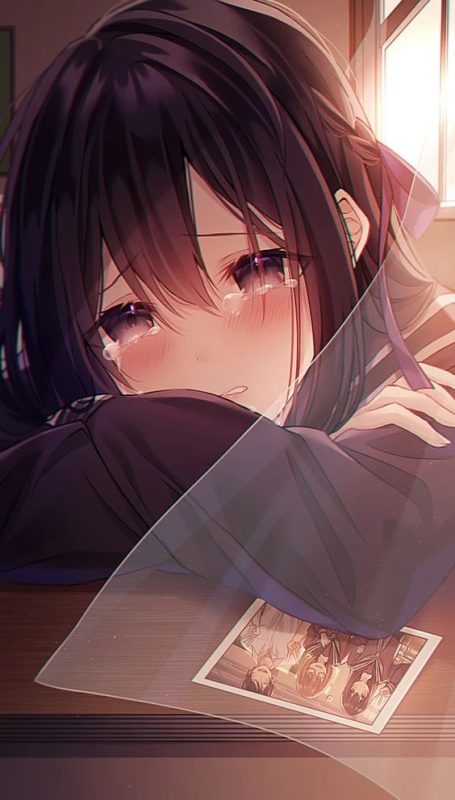 Hình ảnh Anime cô đơn khóc một mình