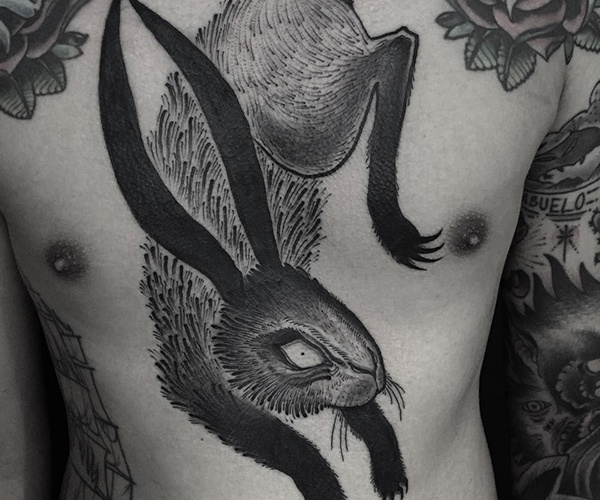 black rabbit tattoo 