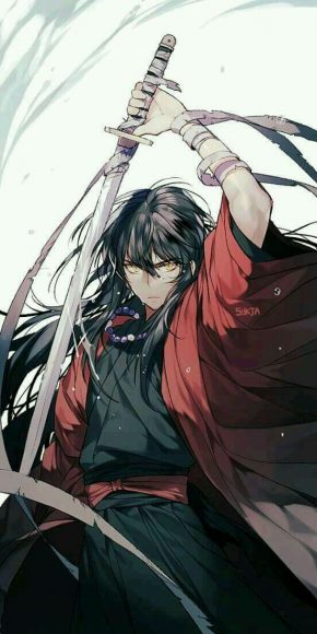 hình ảnh anime boy cầm kiếm ngầu lạnh lùng