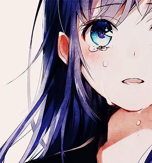 hình ảnh avatar nữ anime khóc cute