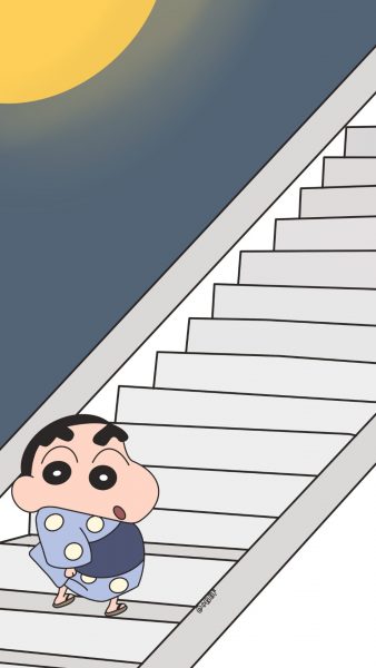 hình nền shin đi cầu thang