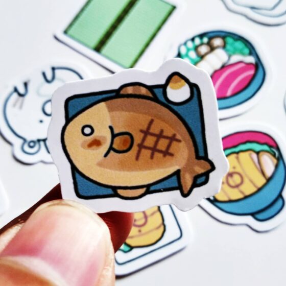 Hình sticker cute đồ ăn - món cá