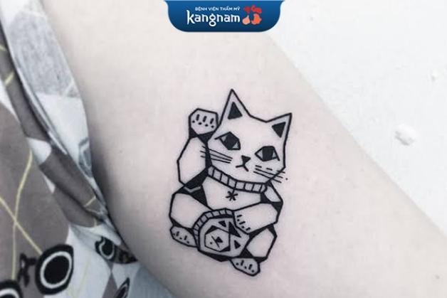 Tattoo mèo nhỏ trên tay dành cho nam và nữ