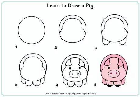 Tổng hợp hình vẽ đơn giản các con vật cho bé
